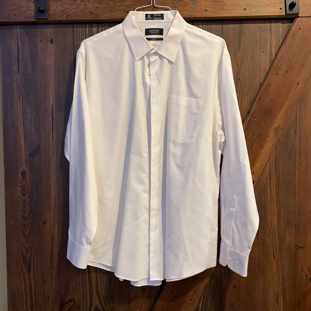 Nordstrom white button down.